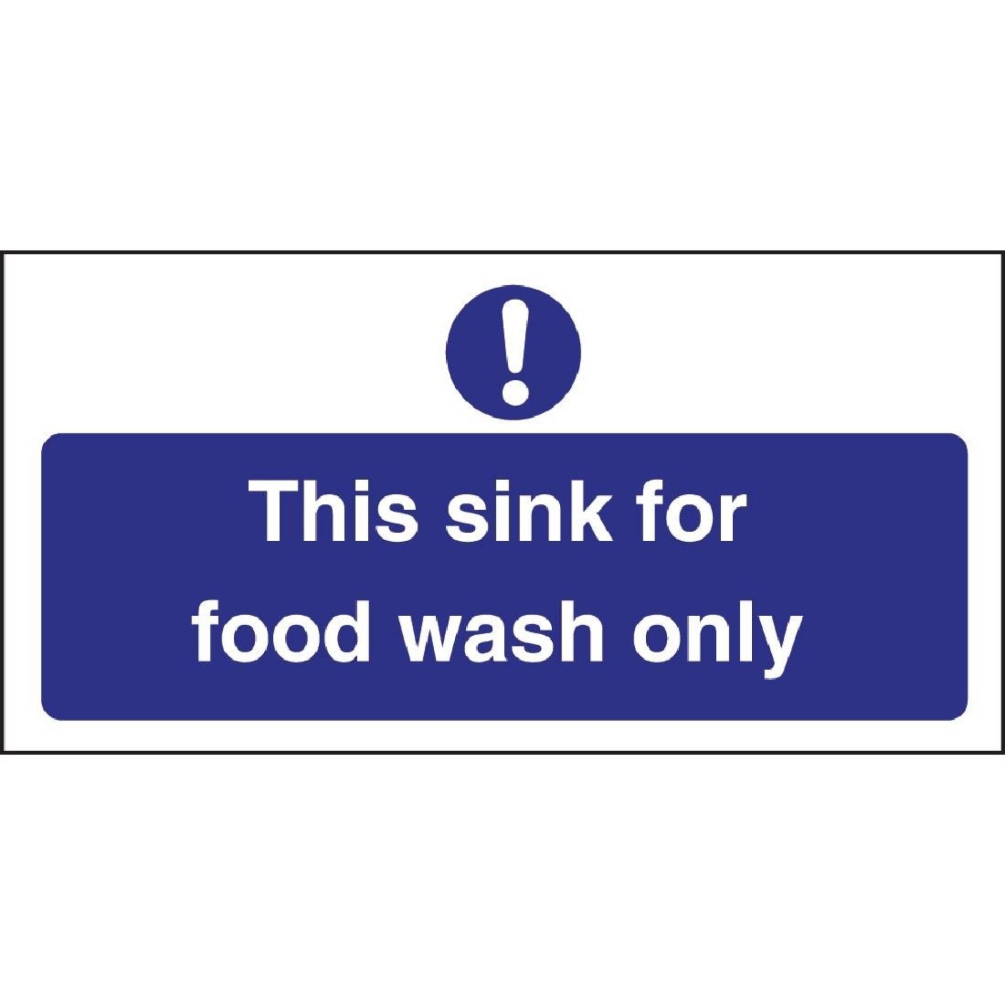 Picture of Vogue Food Wash Only Sign - L961