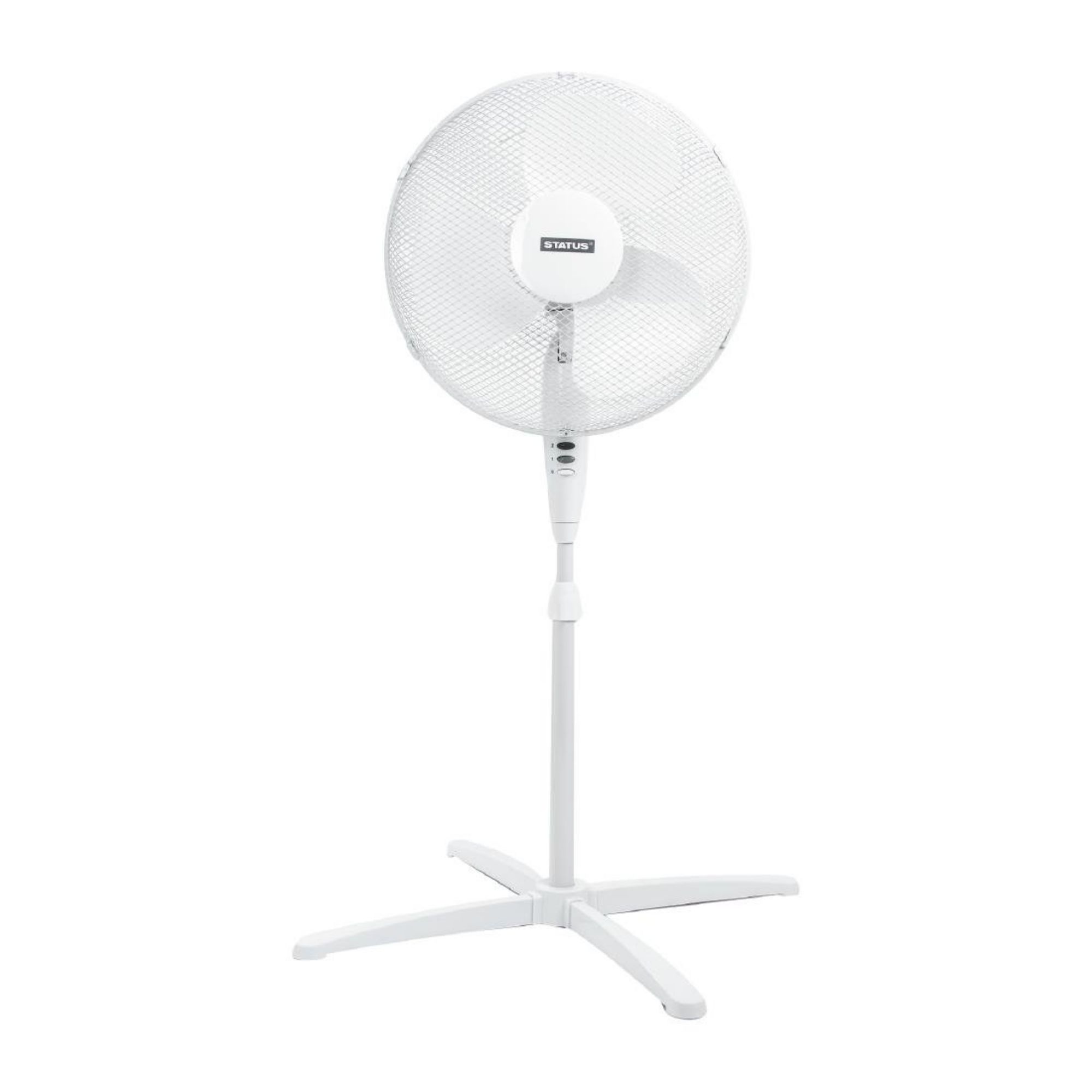 Picture of Status 16" Oscillating White Stand Fan - GR389