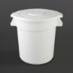 Picture of Vogue Polypropylene Round Container Bin White 38Ltr - GG792