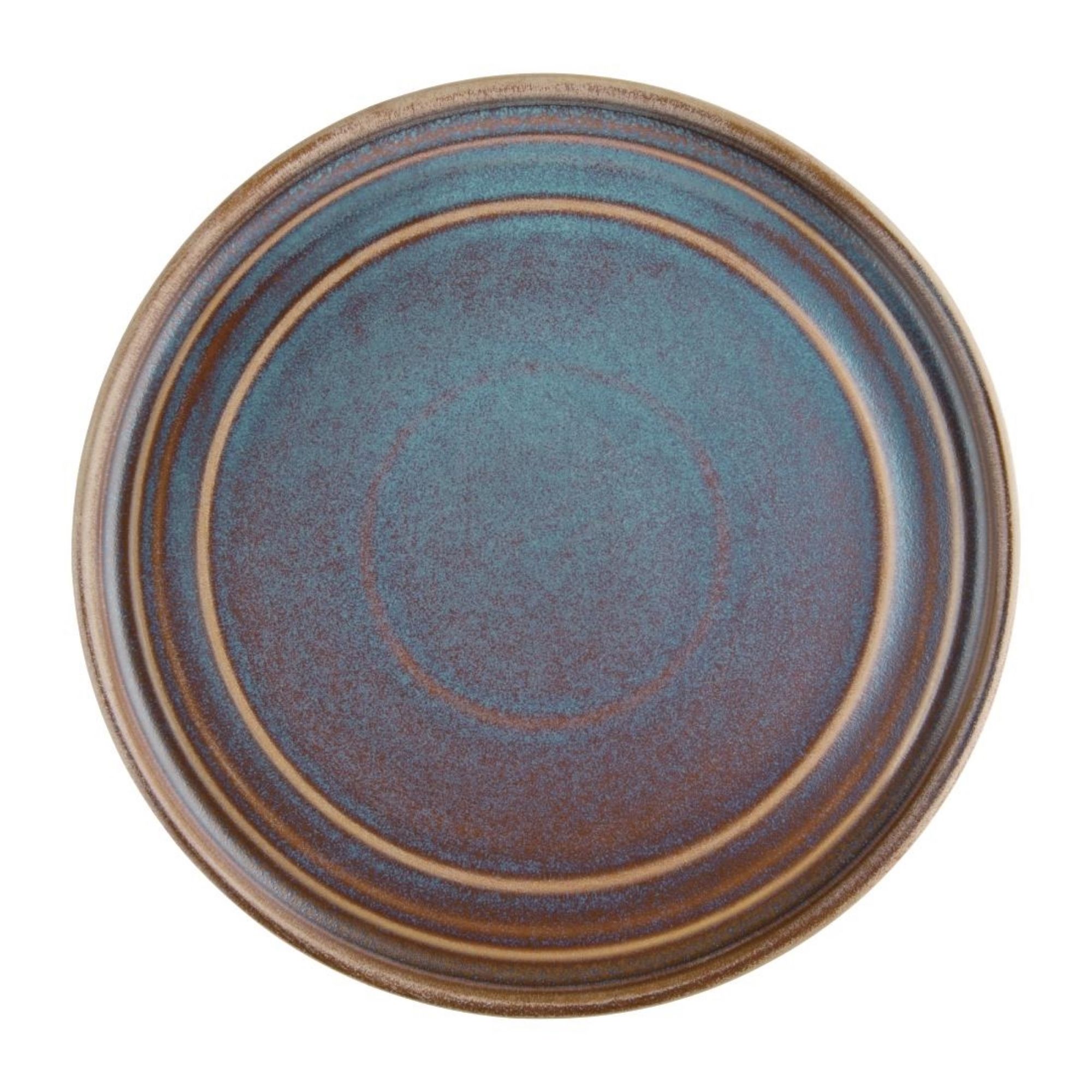 Picture of Olympia Cavolo Iridescent Flat Round Plate - 220mm (Box 6) - FD915