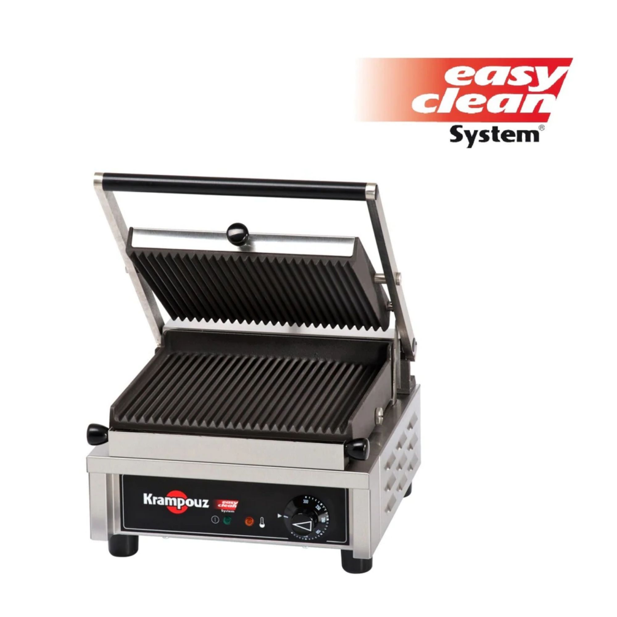 Picture of KRAMPOUZ GECID3AO - Multi Contact Grill Small - Ribbed top and bottom plates - GECID3AO