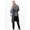 Picture of Chef Works Premium Woven Bib Apron Navy and White Stripe - B249