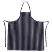 Picture of Chef Works Premium Woven Bib Apron Navy and White Stripe - B249