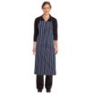 Picture of Chef Works Premium Woven Bib Apron Navy and White Stripe - B249