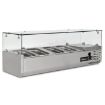 Picture of BLIZZARD 1/4 Gastronorm Prep Top With Glass Cover 1200MM(W) - TOP1200-14CR
