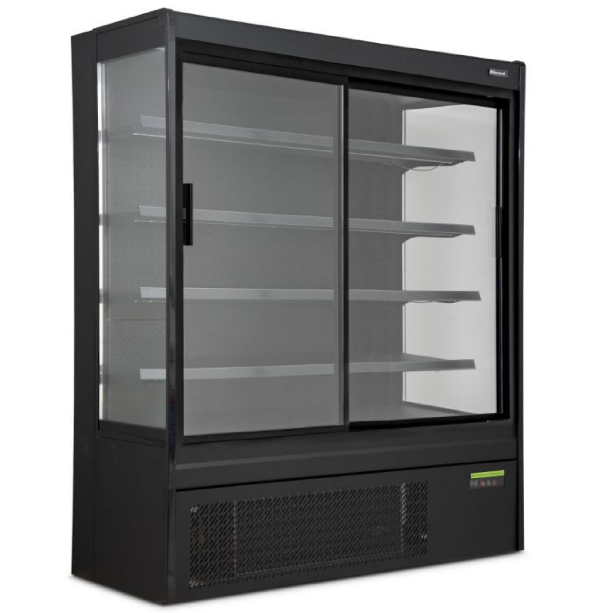 Picture of Blizzard BTD200BK-GD Black Tiered Display With Sliding Glass Doors - BTD200BK-GD
