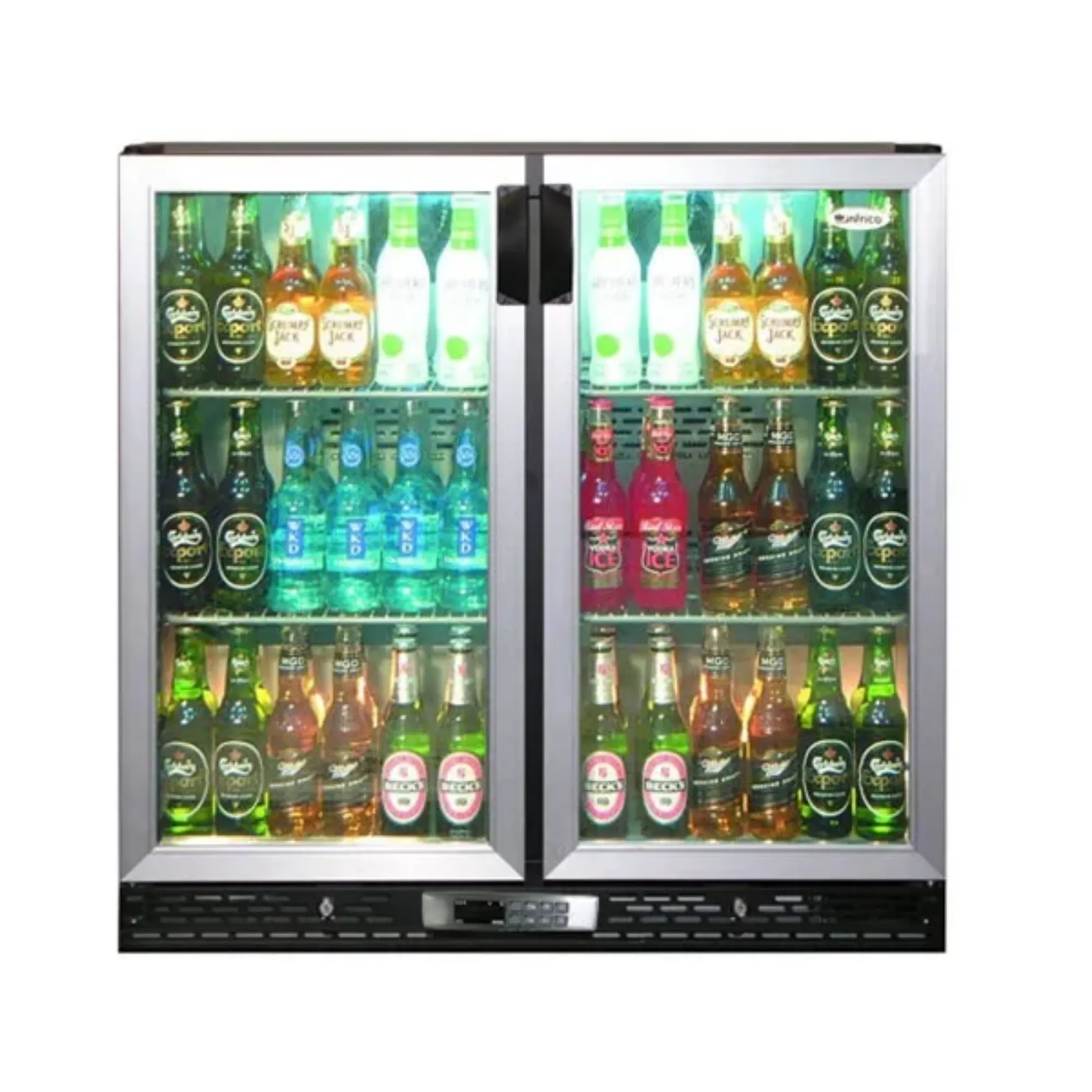 Picture of Infrico Double Door Bottle Cooler (218 Bottles) - ZXS2