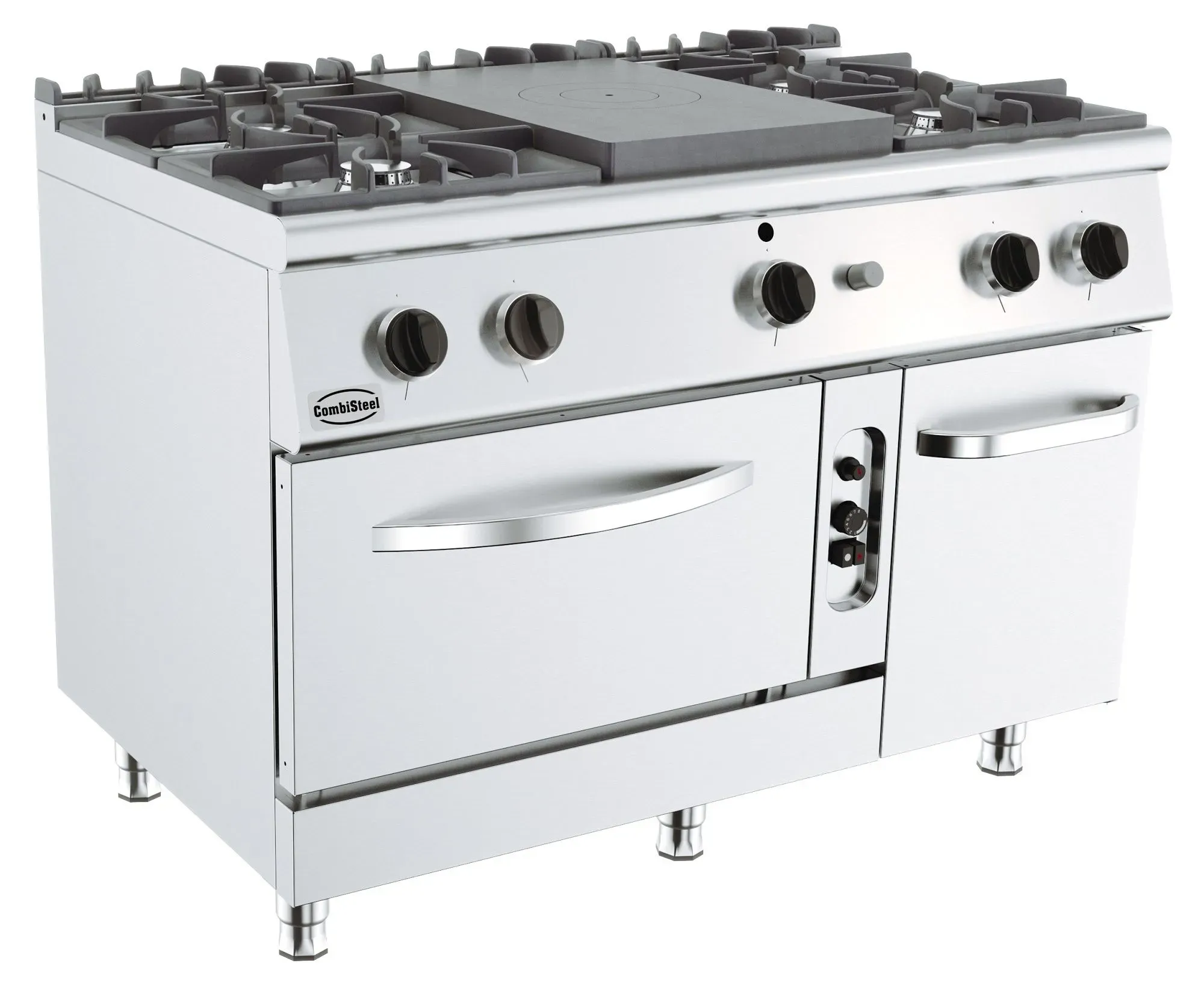 Picture of CombiSteel Base 700 Solid Top Range 4 Burners Gas Oven - 7178.0590