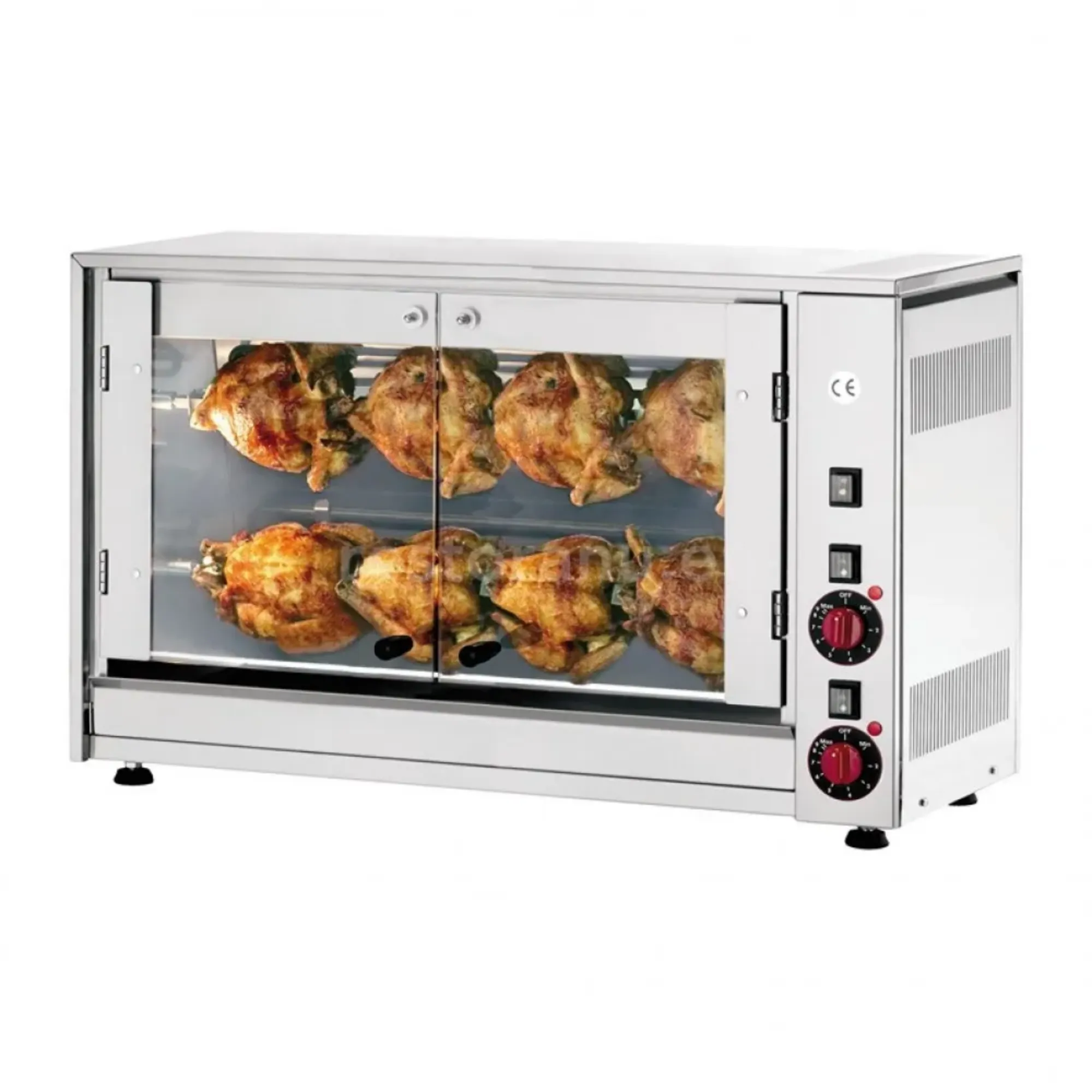 Picture of CB E-8P-S2 2 spit Electric Chicken rotisserie - CBE8P-S2