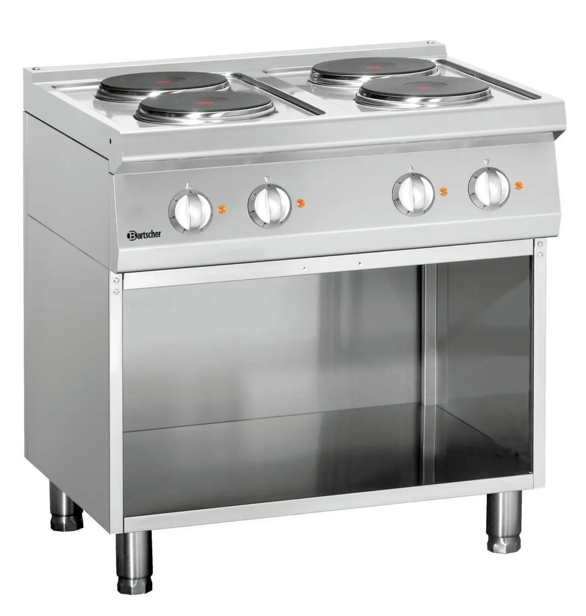 Picture of Bartscher Electric stove 700, W800, 4PL,OBU Freestanding - 286104