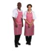 Picture of Whites Water Resistant Bib Apron Red And White Stripe - A581