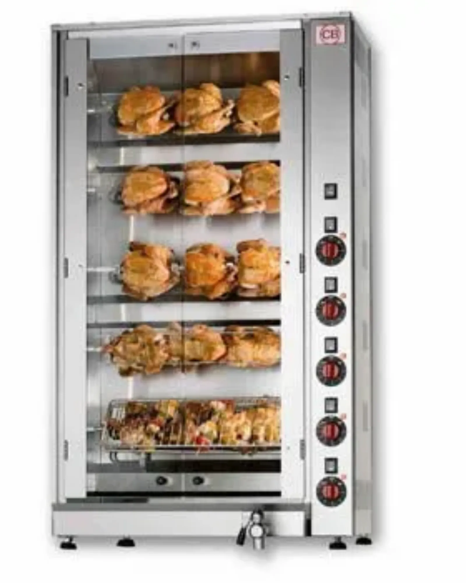 Picture of CB E20P-S5 - 5 Spit - 20 Bird Electric Chicken Rotisserie - CBE20PS5