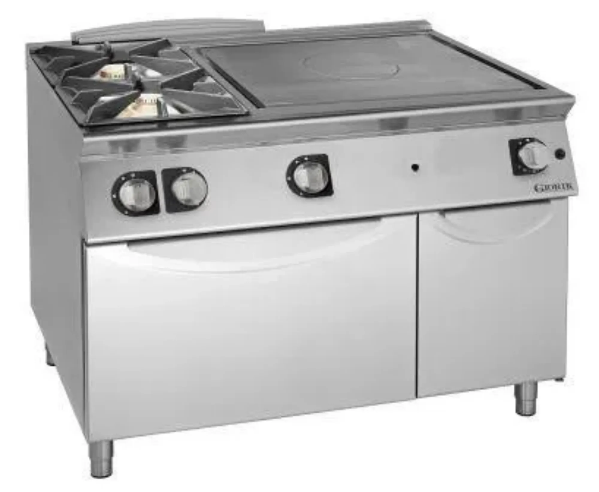Picture of Giorik TG76FTL Medium Duty Gas Solid Top Range + 2 Open Burners - TG76FTL