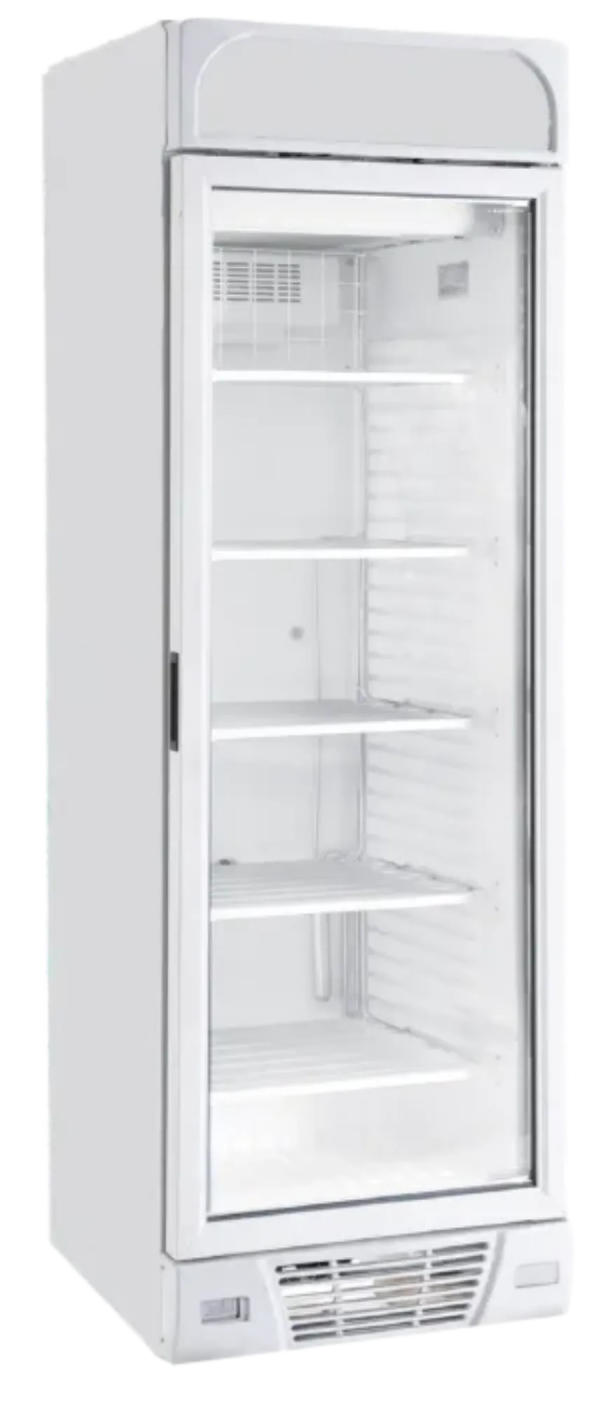 Picture of Sterling Pro Green BBVF372-HC White Upright Glass Door Display Freezer 382 Litres - BBVF372-HC