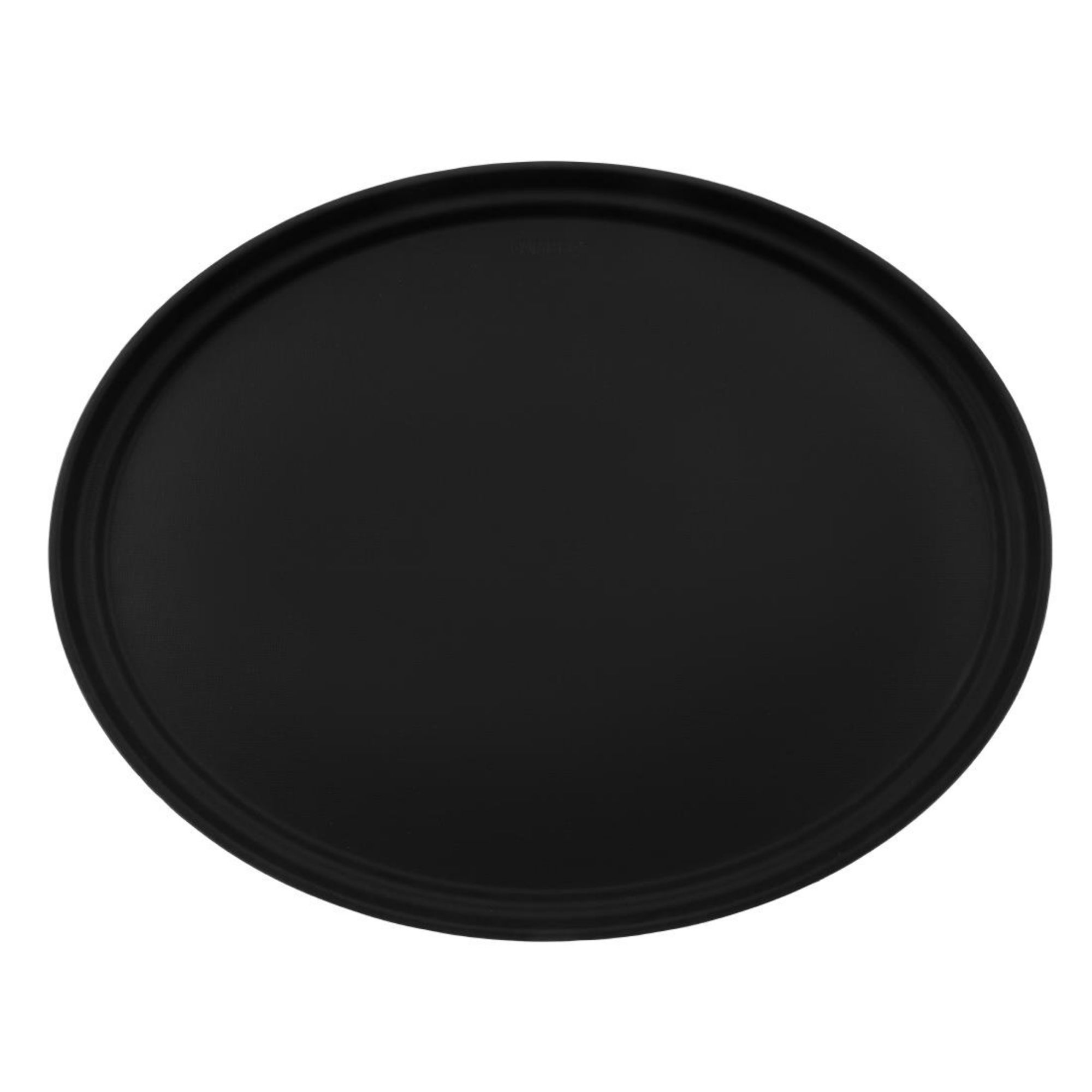 Picture of Cambro Camtread Large Fibreglass Oval Non-Slip Tray Black 600mm - DM783