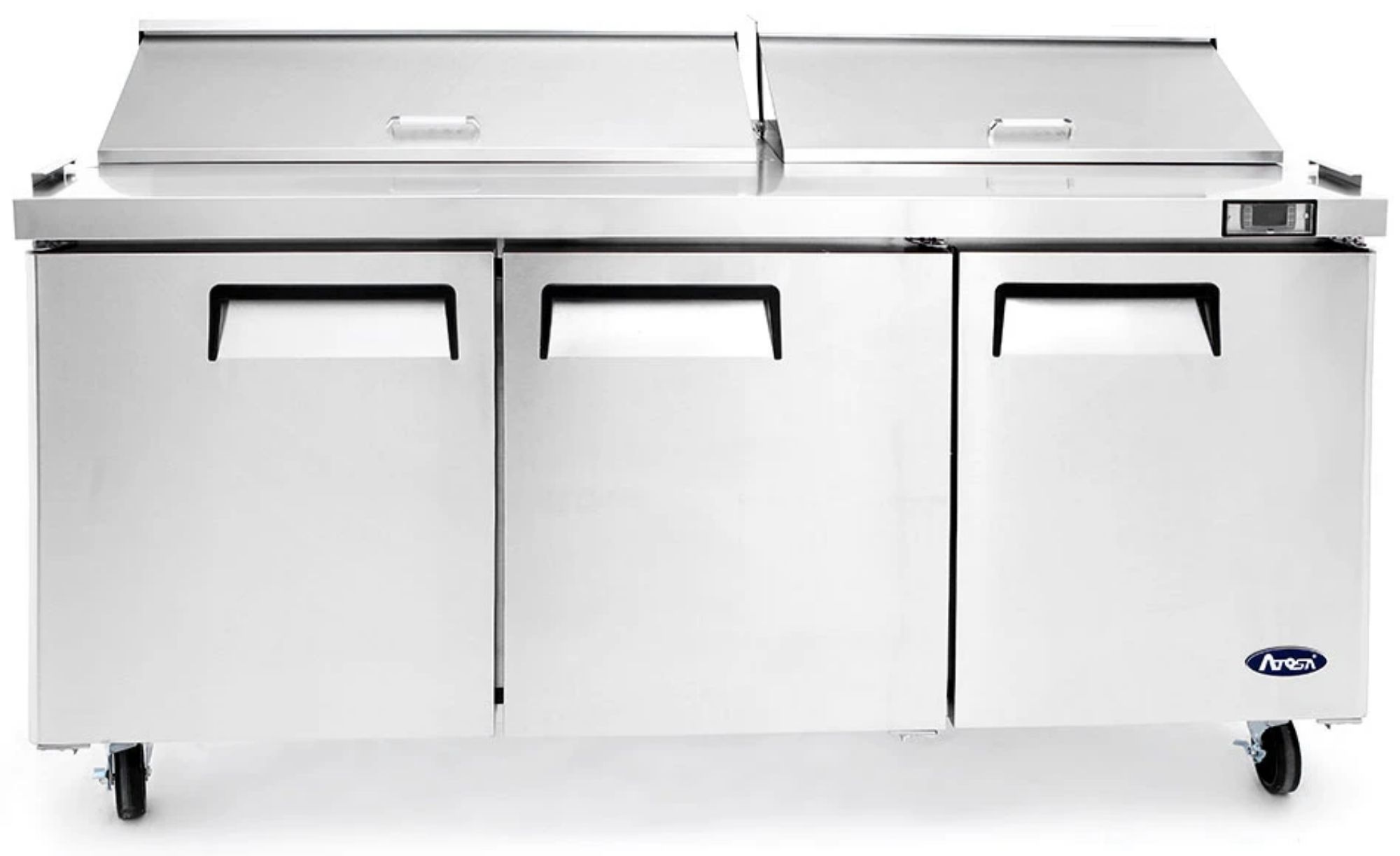 Picture of Atosa MSF8304 Heavy Duty 3 Door Prep Fridge 930 Litres, with 18 x 1/6 GN pans - MSF8304GR