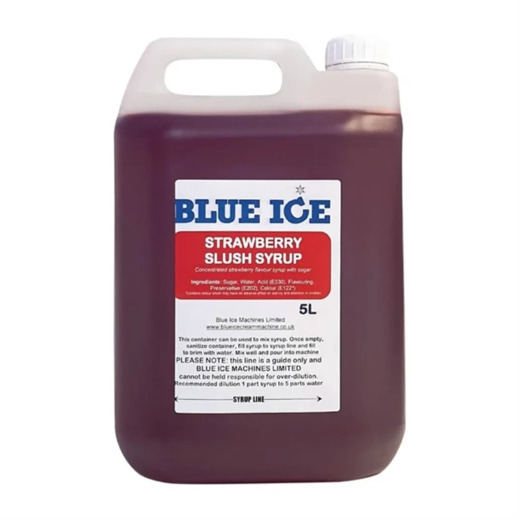 Picture of Blue Ice Strawberry Flavour Slush Mix - BLUEICESLUSHSTRAW5L