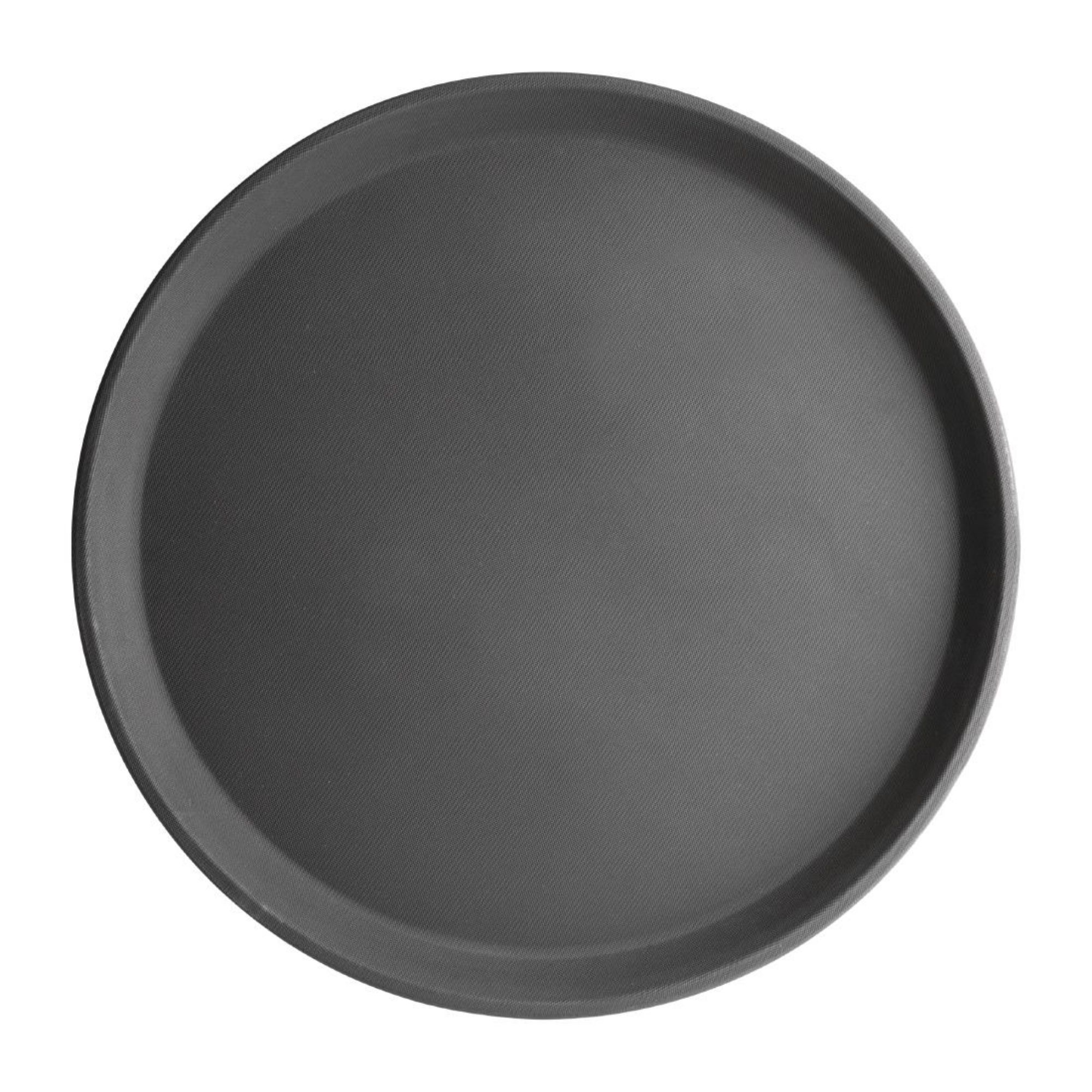 Picture of Olympia Kristallon Fibreglass Round Non-Slip Tray Black 356mm - J846