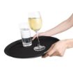 Picture of Olympia Kristallon Fibreglass Round Non-Slip Tray Black 356mm - J846