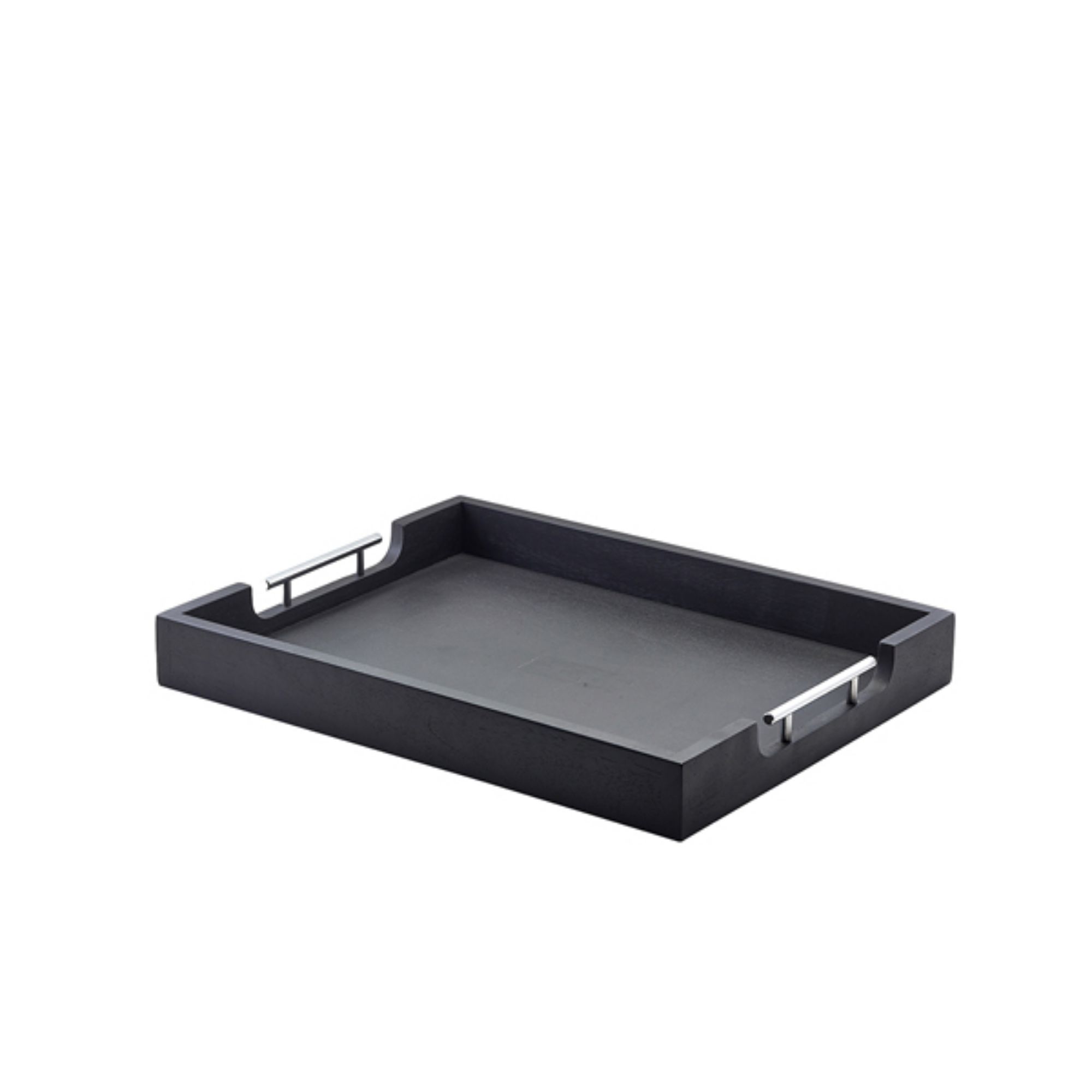 Picture of GenWare Solid Black Butlers Tray with Metal Handles 50 x 39.5cm - BTM5040BK