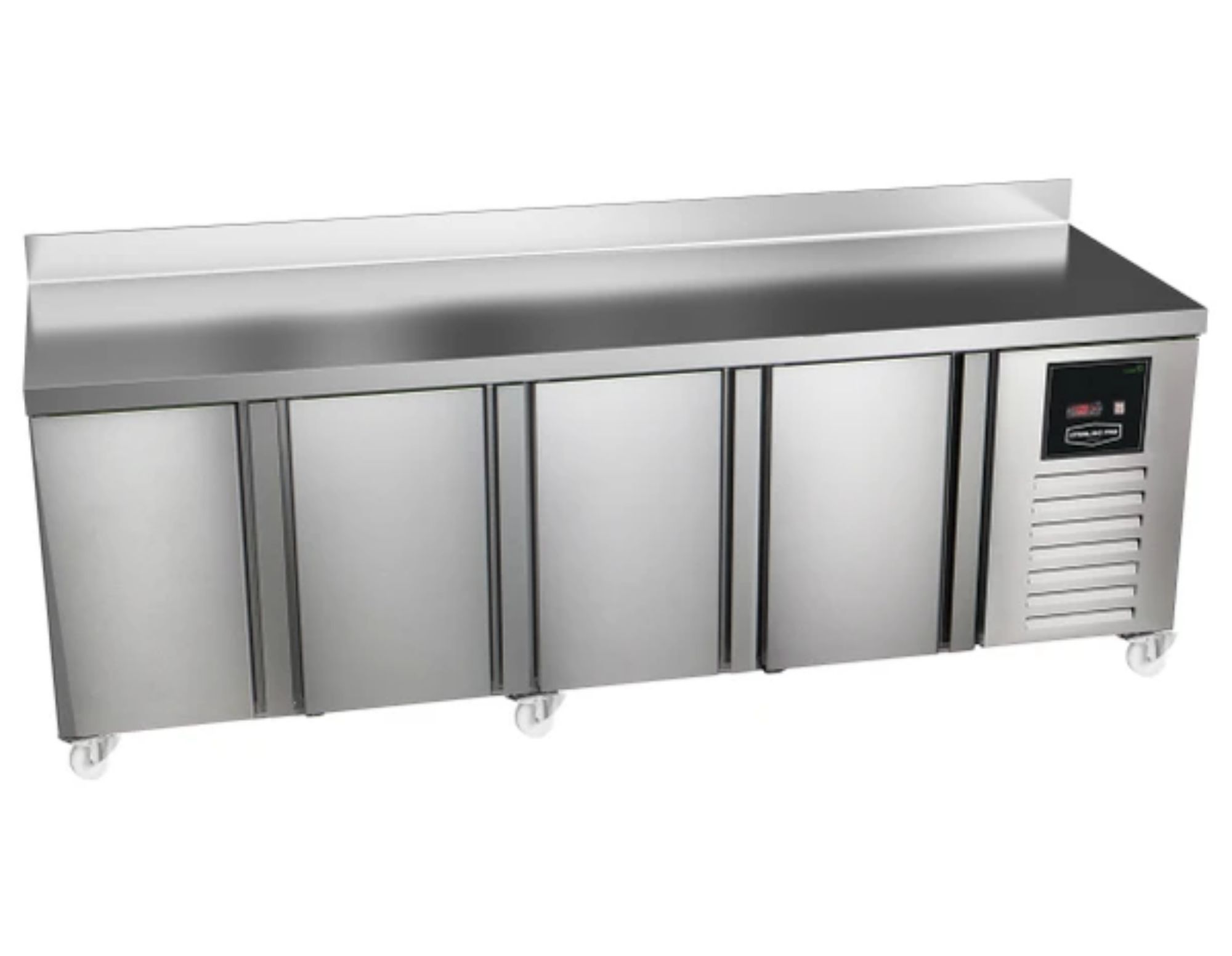 Picture of Sterling Pro SPI-7-225-40 Green 4 Door Counter Fridge with 100mm Splashback, 615 Litres - SPI722540OG