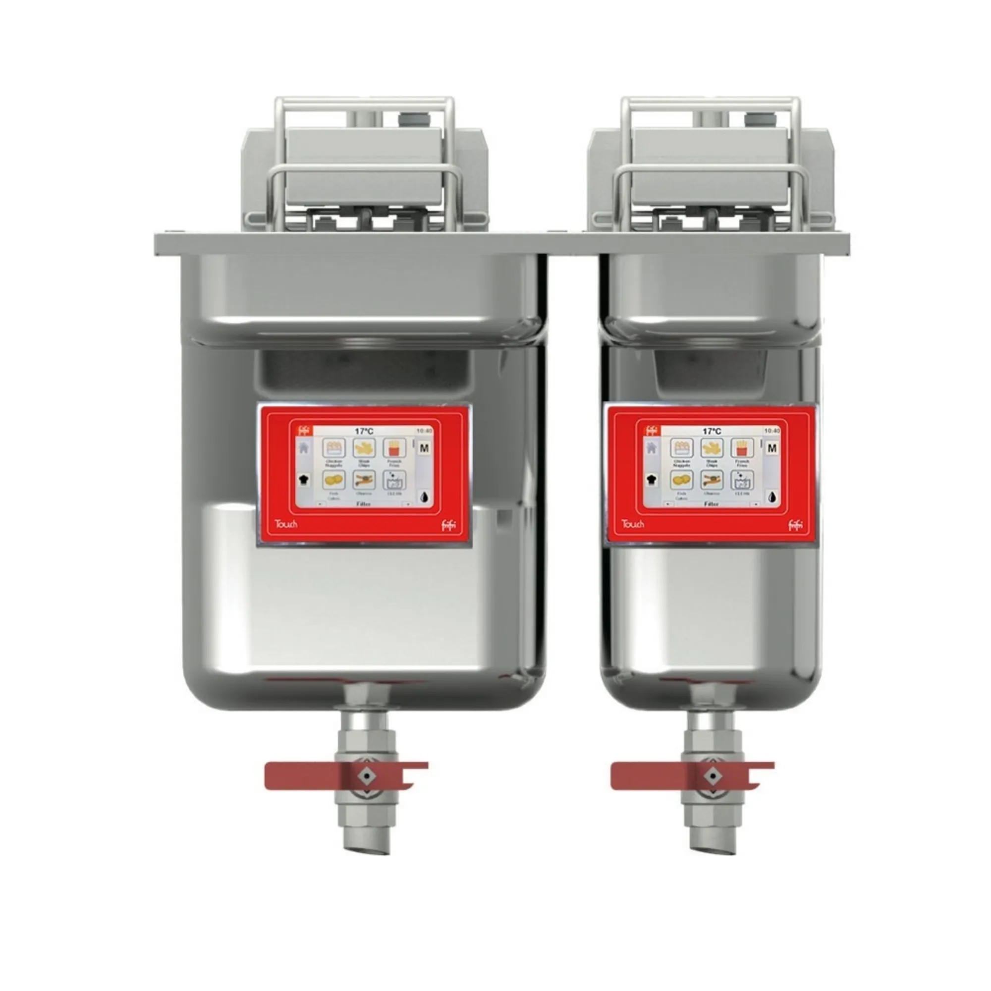 Picture of FriFri Touch 522 Electric Drop-in Twin Tank Fryer - 2 Baskets - W 500 mm - 11.4 + 9.0 kW - TD522M32G0