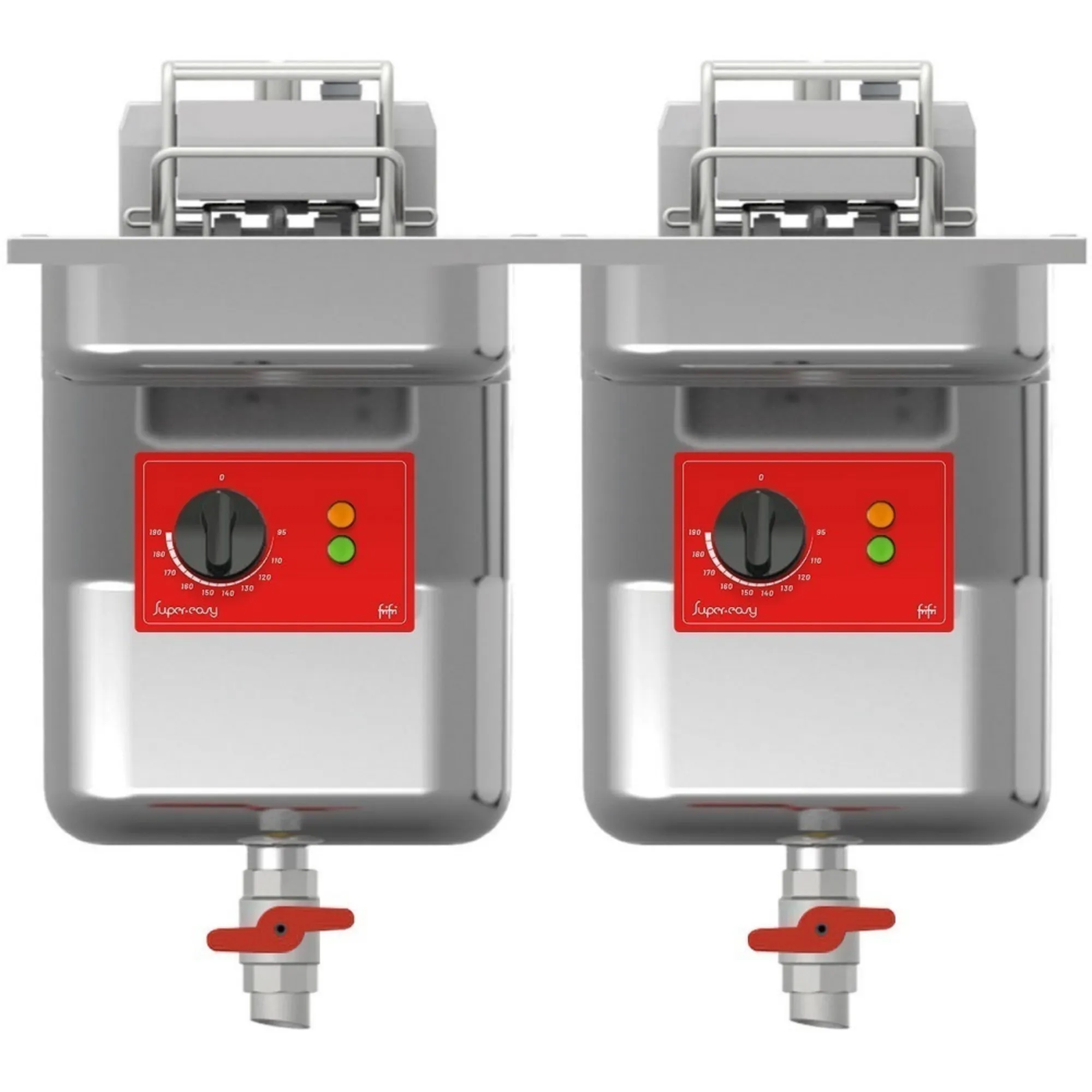 Picture of FriFri Super Easy 622 Electric Drop-in Twin Tank Fryer with Filtration - 2 Baskets - W 600 mm - 2 x 11.4 kW - SD622L32G0