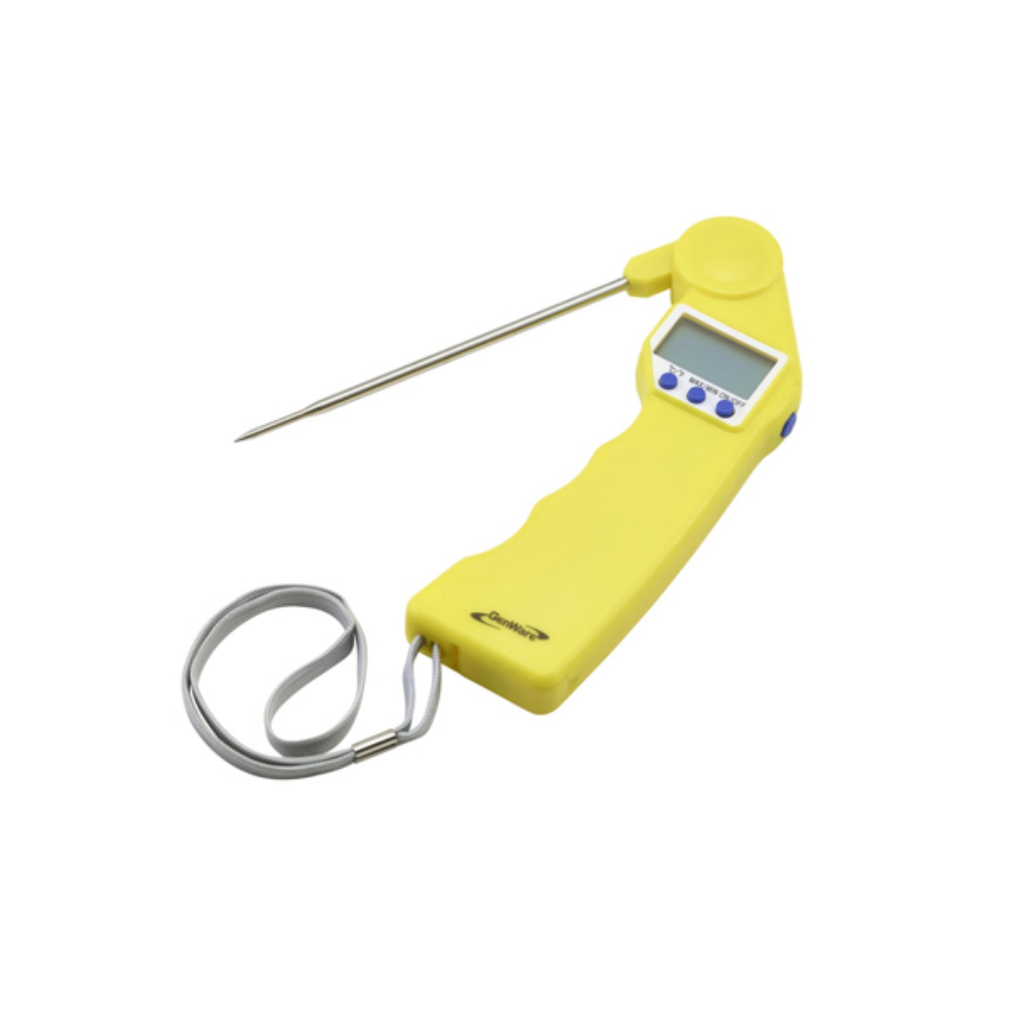 Picture of Genware Yellow Folding Probe Pocket Thermometer - THERM-FLDY