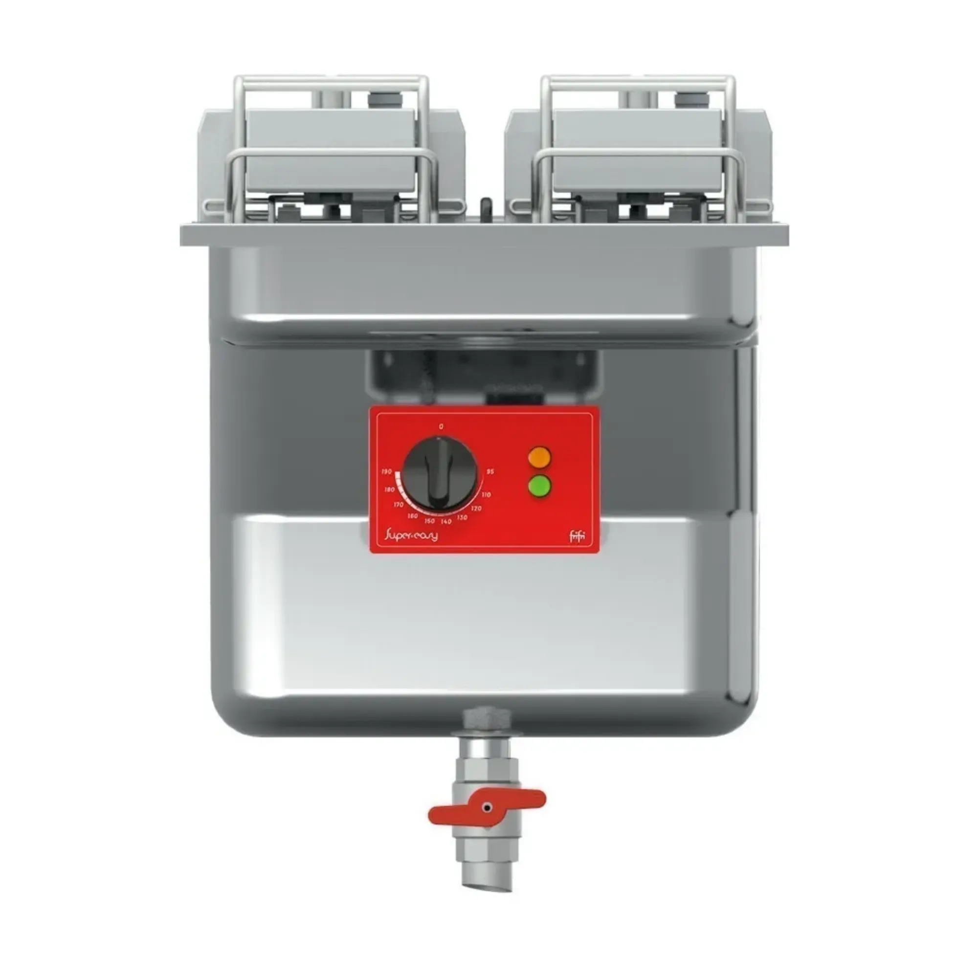 Picture of FriFri Super Easy 412 Electric Drop-in Single Tank Fryer with Filtration - 2 Baskets - W 400 mm - 22.0 kW - SD412H31G0