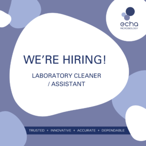 We're hiring Laboratory Cleaner / Assistant at ECHA Microbiology Ltd.