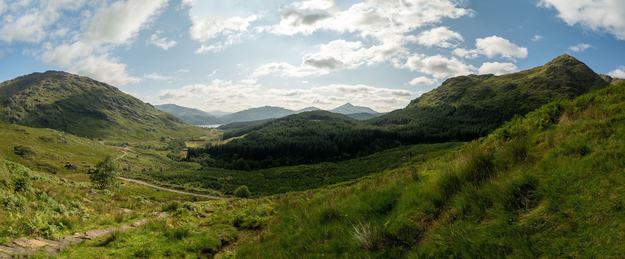 The view of the route back down to the car