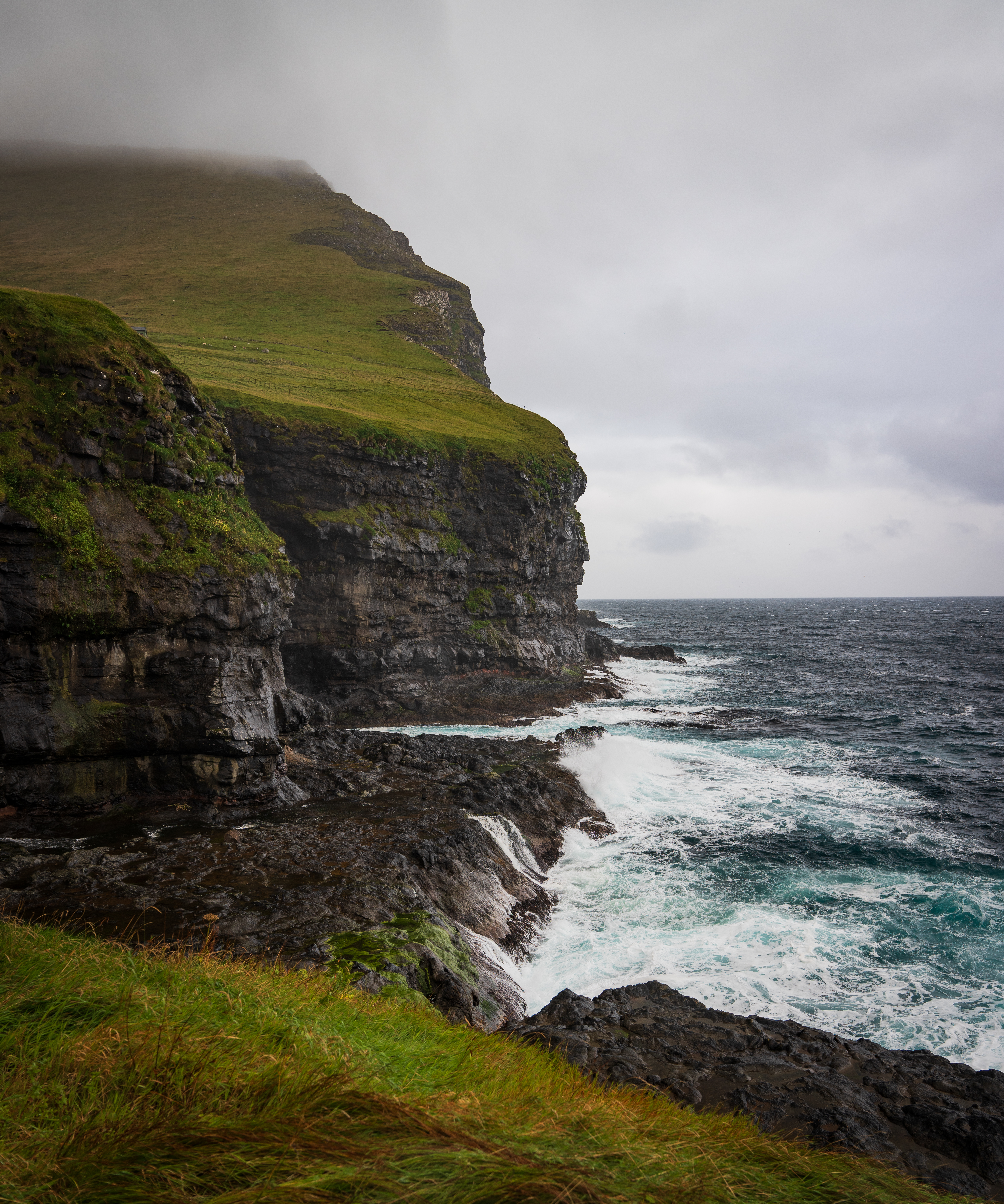 Some impressive views of the cliffs and the stormy sea