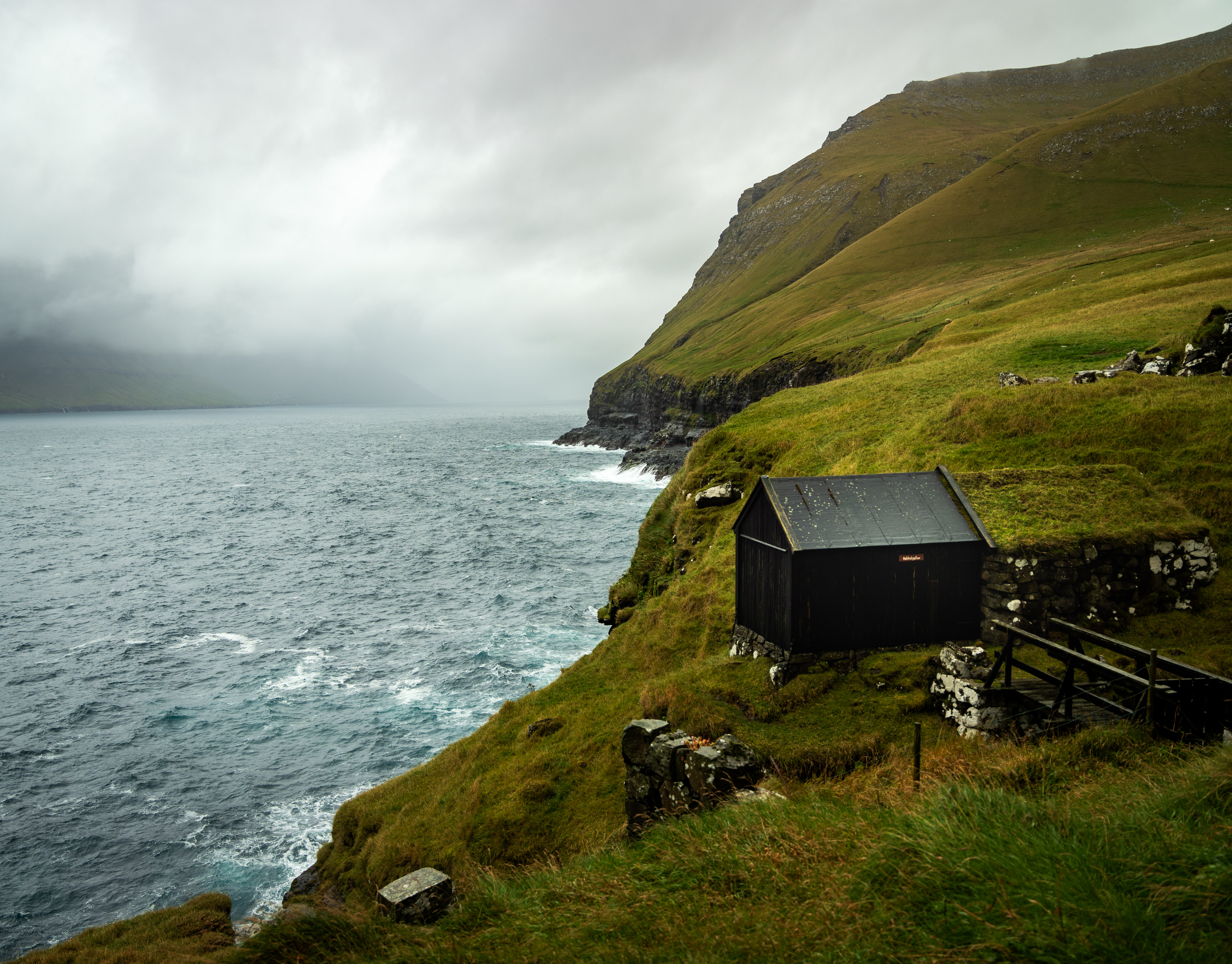 An interesting place for a garden shed.