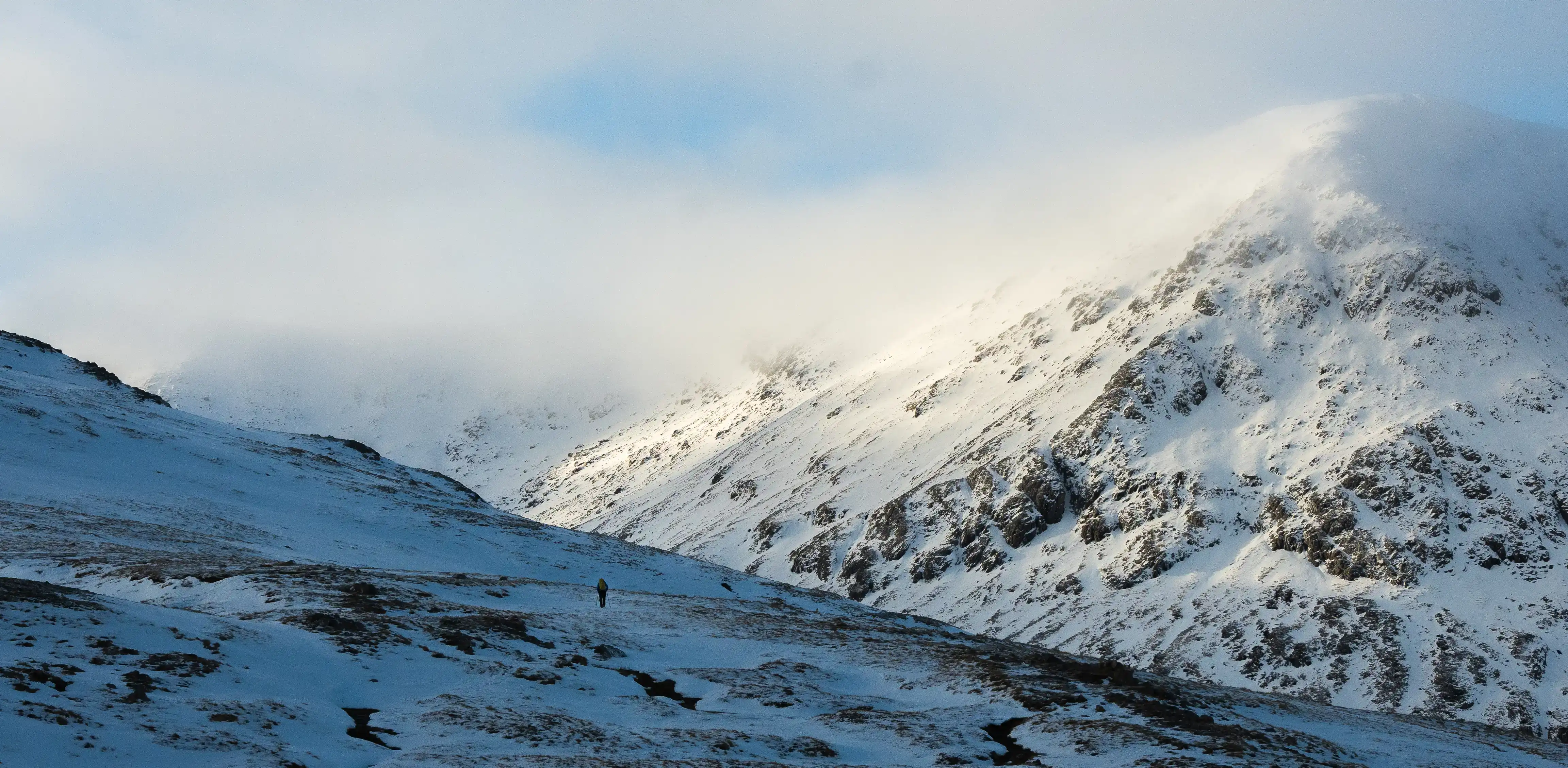a lonely hiker