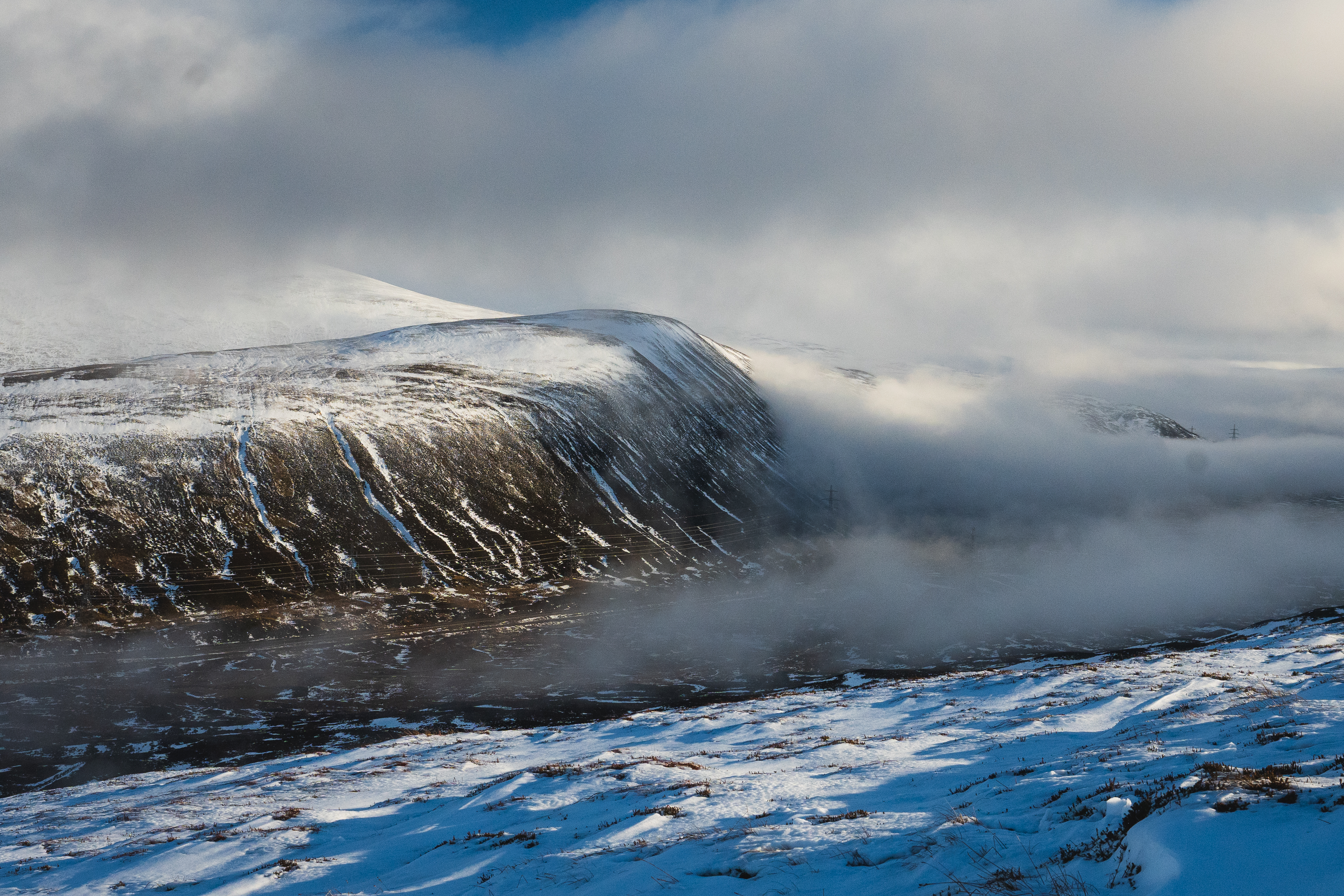 looking across the glen to Carn Na Caim and A Bhuidheanach Bheag