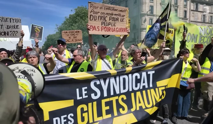 Street protest in France
