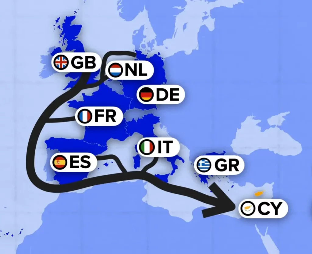 EU countries sending defensive ships to Cyprus