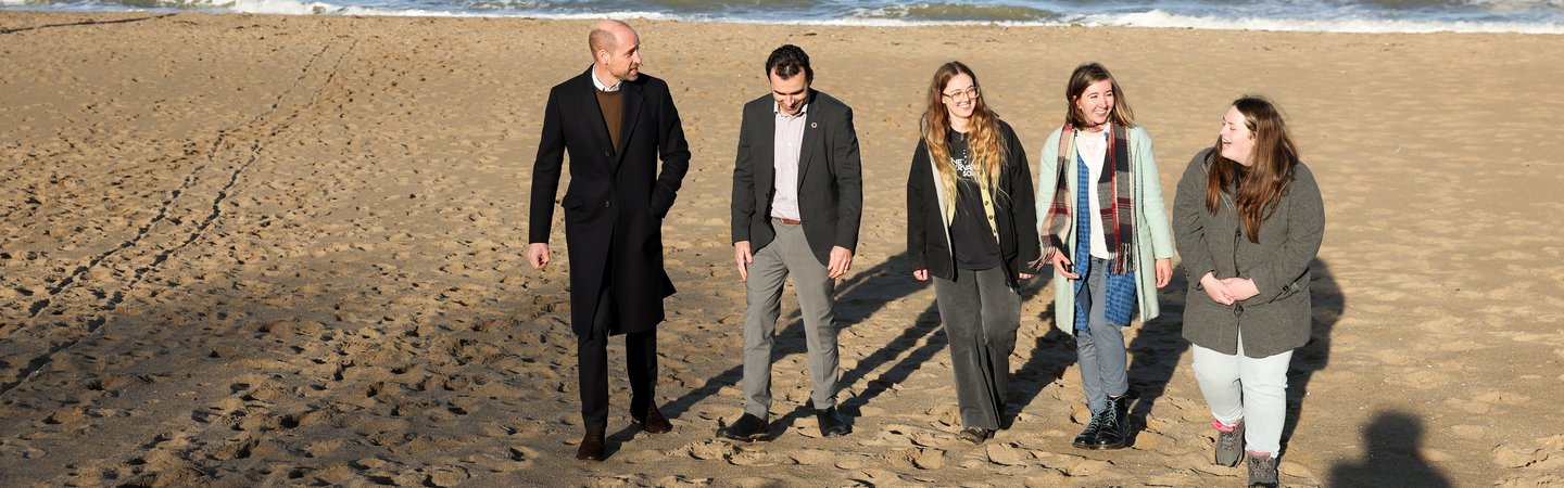 Prince William beach visit North Wales