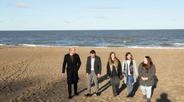 Prince William beach visit North Wales