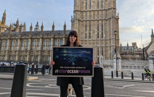 Campaigning outside Westminster - Ella Daish