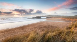 Sunset over Constantine Bay near Padstow UK Helen Hotson