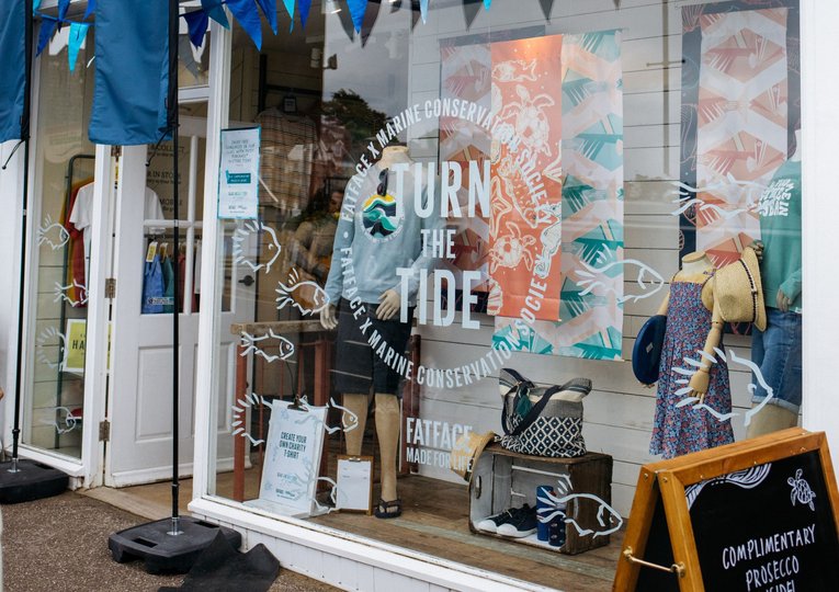 FatFace Turn the Tide window display