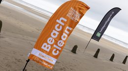 GBBC 2025 banners on beach