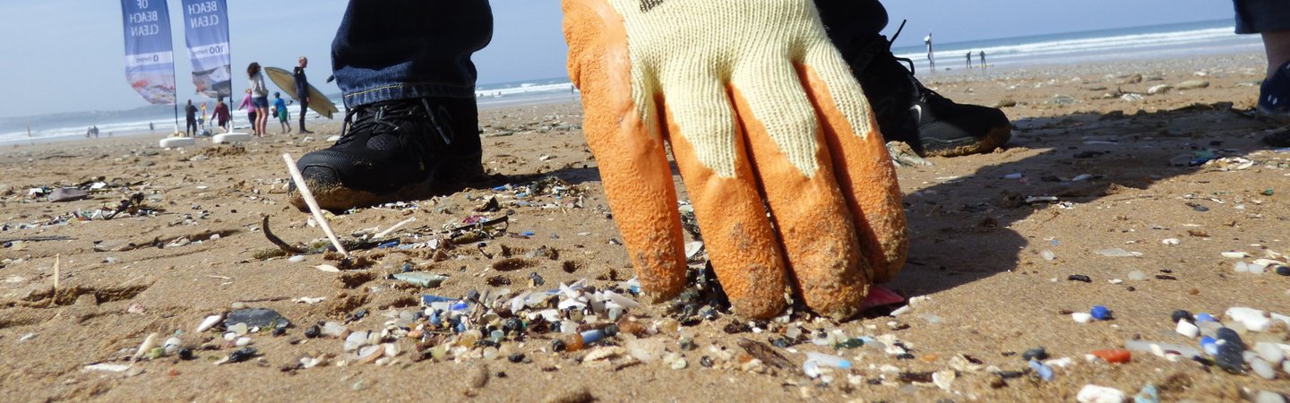 Microplastic waste on beach in Cornwall Richard Harrington