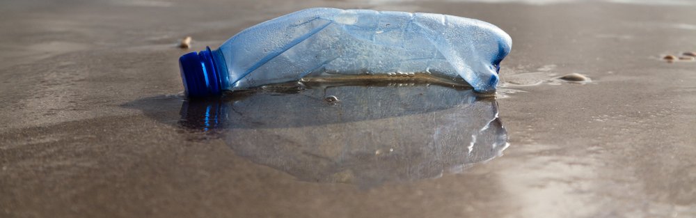 Plastic bottle on the shoreline Canetti