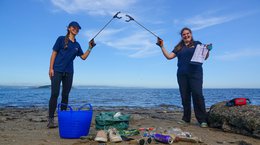 MCS Staff during Great British Beach Clean Tara Proud