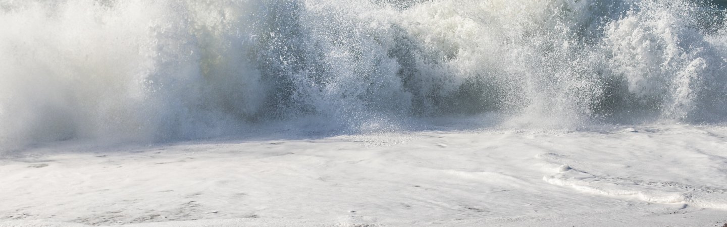 Waves break on Chesil Beach Natasha Ewins