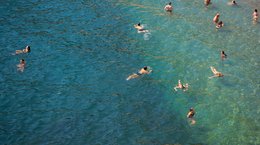 People swimming in the sea