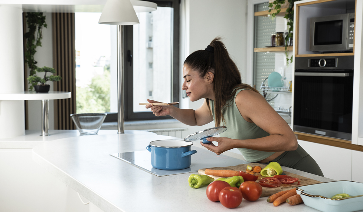 Woman cooking