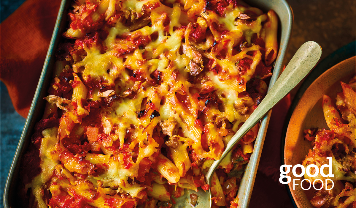 Air fryer tuna pasta bake